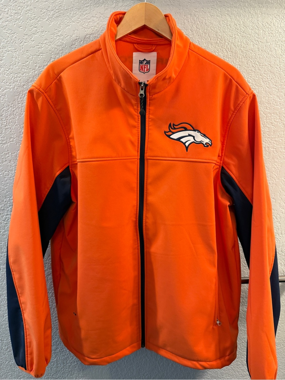 NFL Orange and Navy Denver Broncos Softshell Jacket